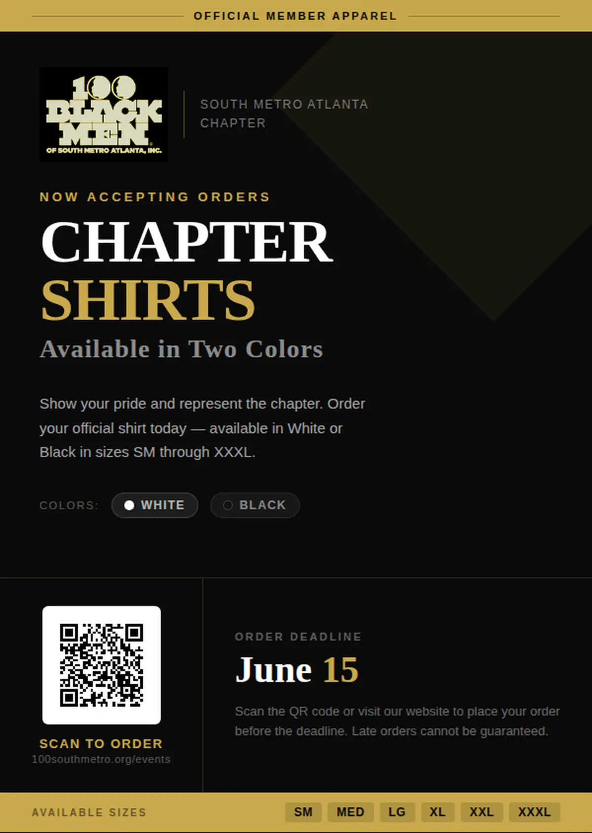 100 Black Men Shirt Order Flyer (1)